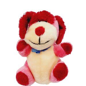 Liberty Toys Pink Red Creme Plush Dog Puppy Stuffed Animal 10"